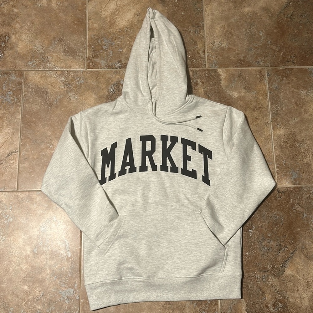 100% Cotton MARKET grey hoodie